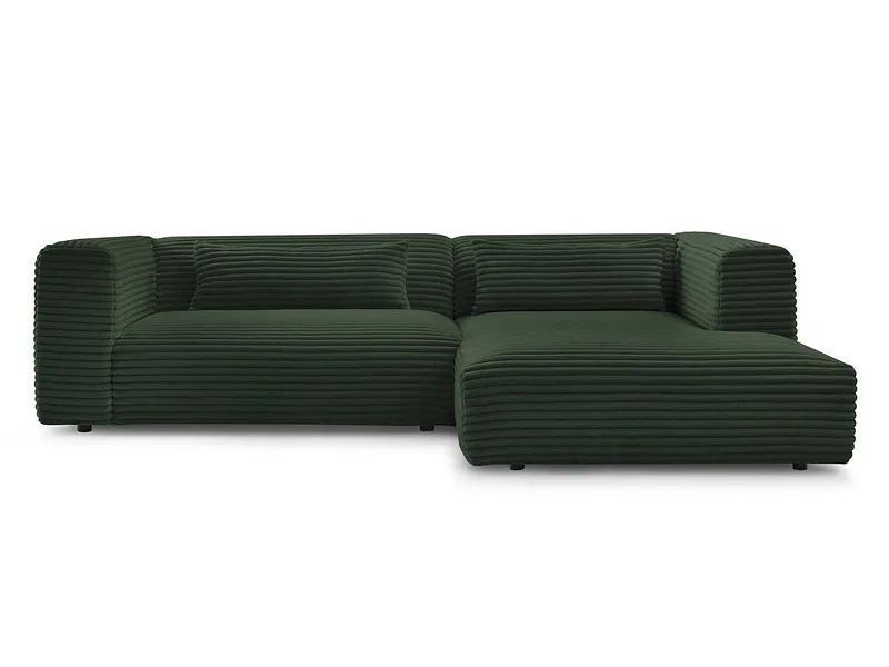 Ecksofa BOBOCHIC HARRY Cord-Stoff grün