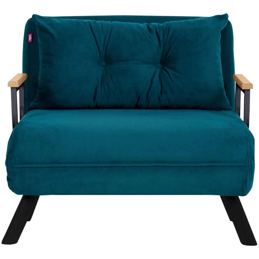 Sessel Foldbar petrol Polyester B 78 T 60 H 78 cm