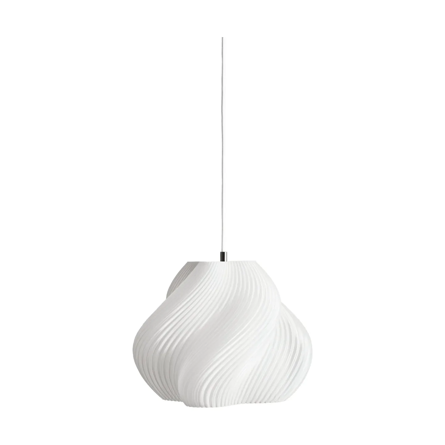 Crème Atelier Soft Serve Pendelleuchte White-chrome, 02, 25 cm