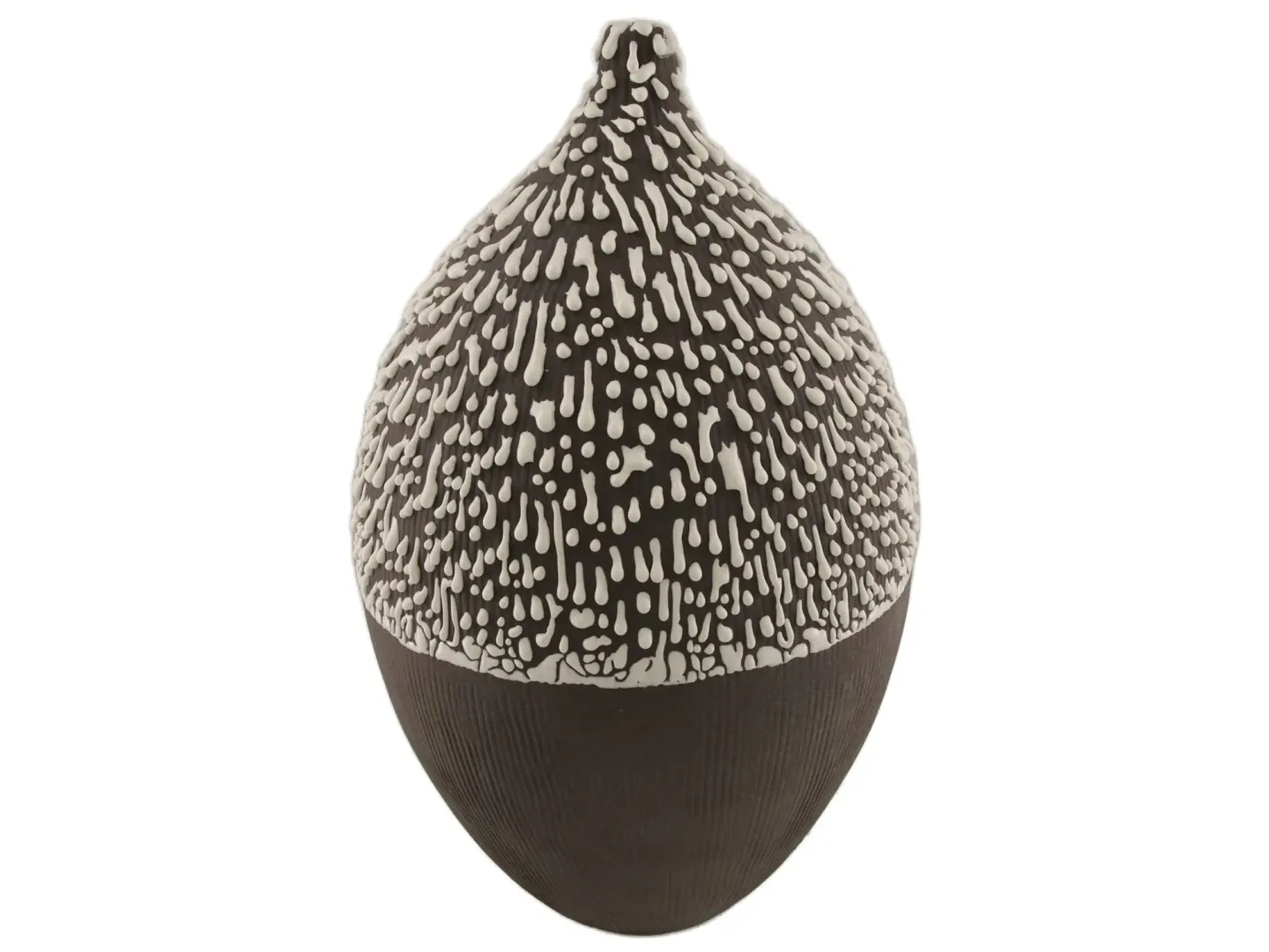 Decofinder Vase Keramik Schwarz Weiss H: 44 cm | Schubiger Möbel
