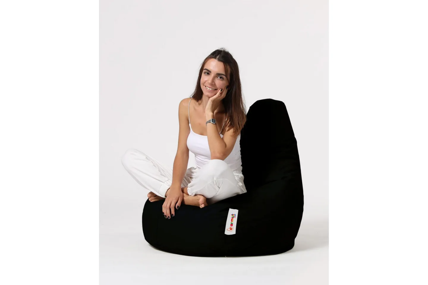 Sittsäck Utomhus Vinna 80 cm - Svart