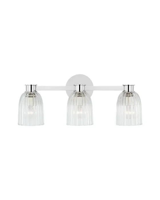 Asalea Triple Vanity Light Polished Nickel