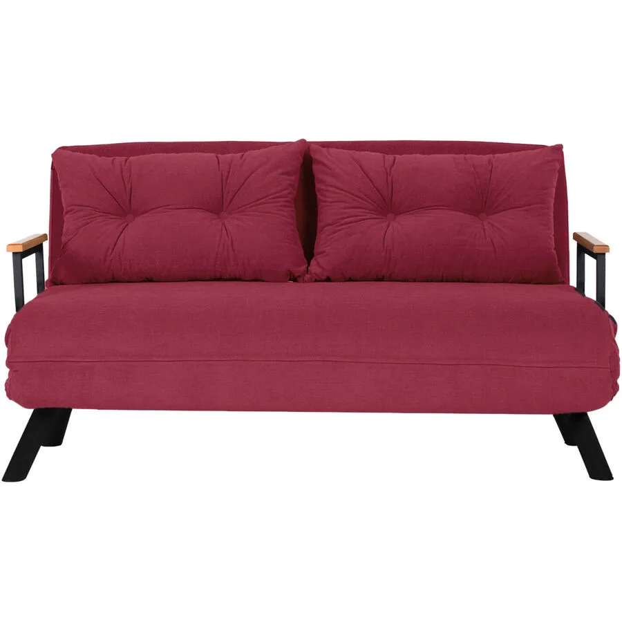 Bettsofa Foldbar Rot Polyester 133 cm 50 cm
