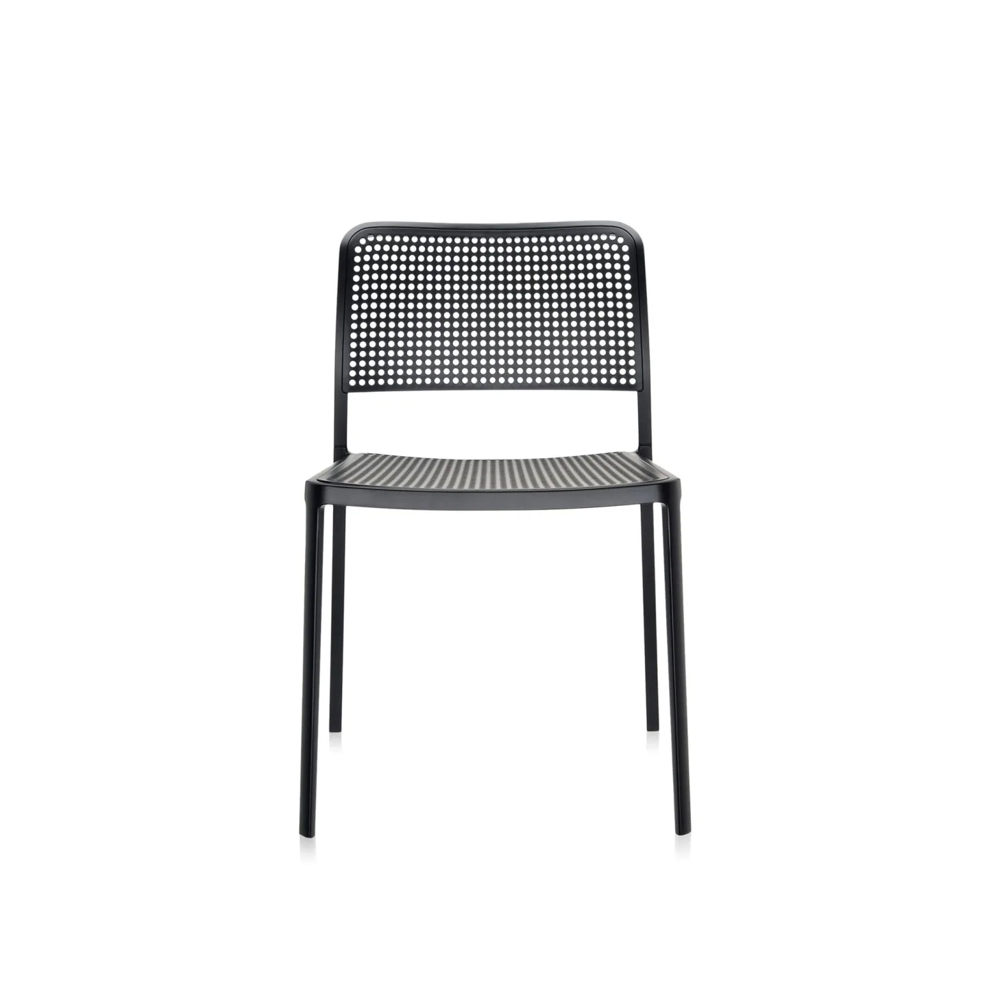 Kartell - Audrey Chair 5875, Black/Black - Matstolar - Piero Lissoni - Svart - Metall/Syntetiskt