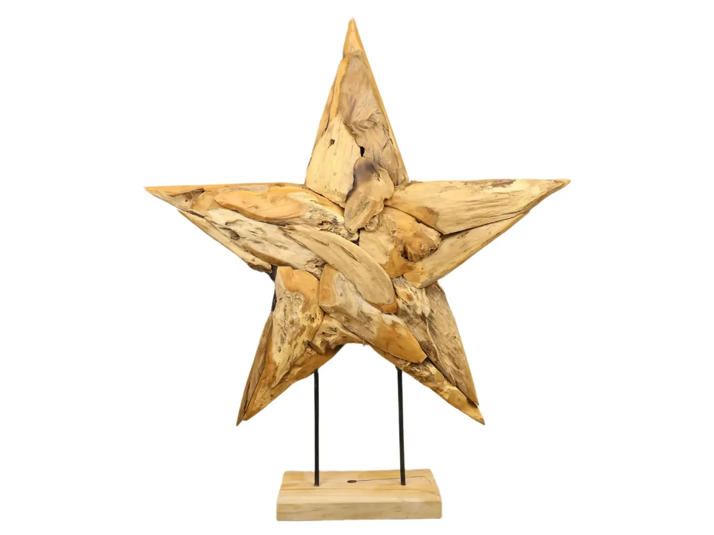 Decofinder Stern Holz Natur H: 88 cm | Schubiger Möbel