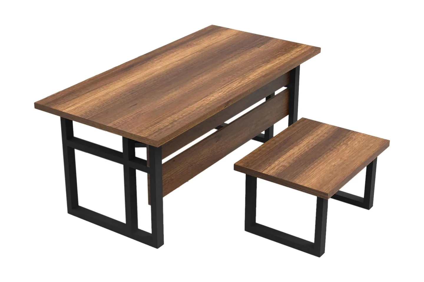Numandro Skrivbord 180 cm - Teak/Antracit