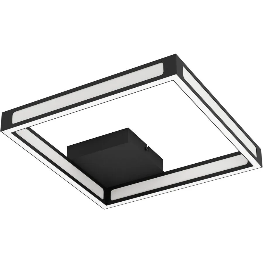 Eglo Deckenlampe Altaflor Schwarz/Weiss Stahl/Kunststoff 31.5 cm 31.5 cm - LED - Lichtfarbe: Warmweiss - Material: Kunststoff/Stahl - Deckenlampe- LED