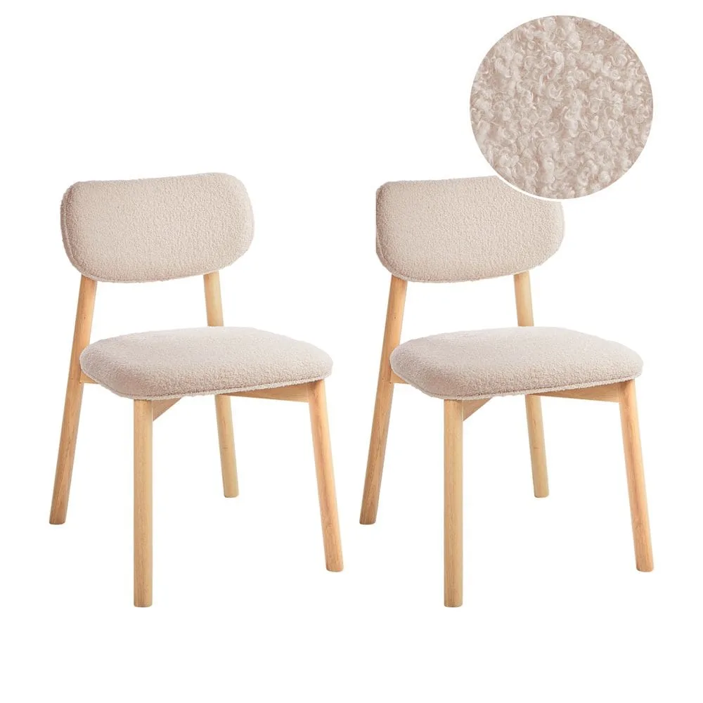 Matstol Mills 2-pack - Brun, Beige