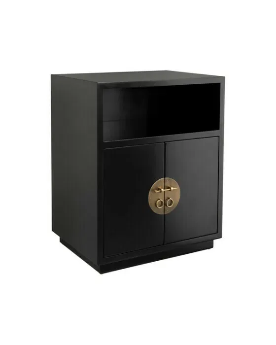 Macao Bedside Table Black