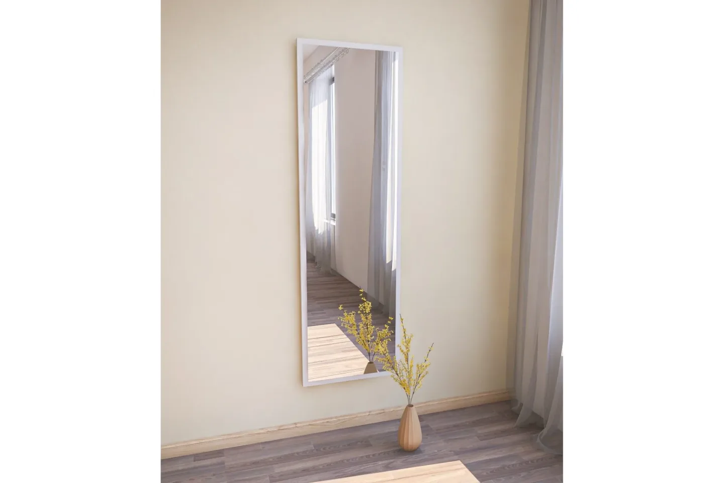 Falesia Spegel 50 cm Rektangulär - Vit