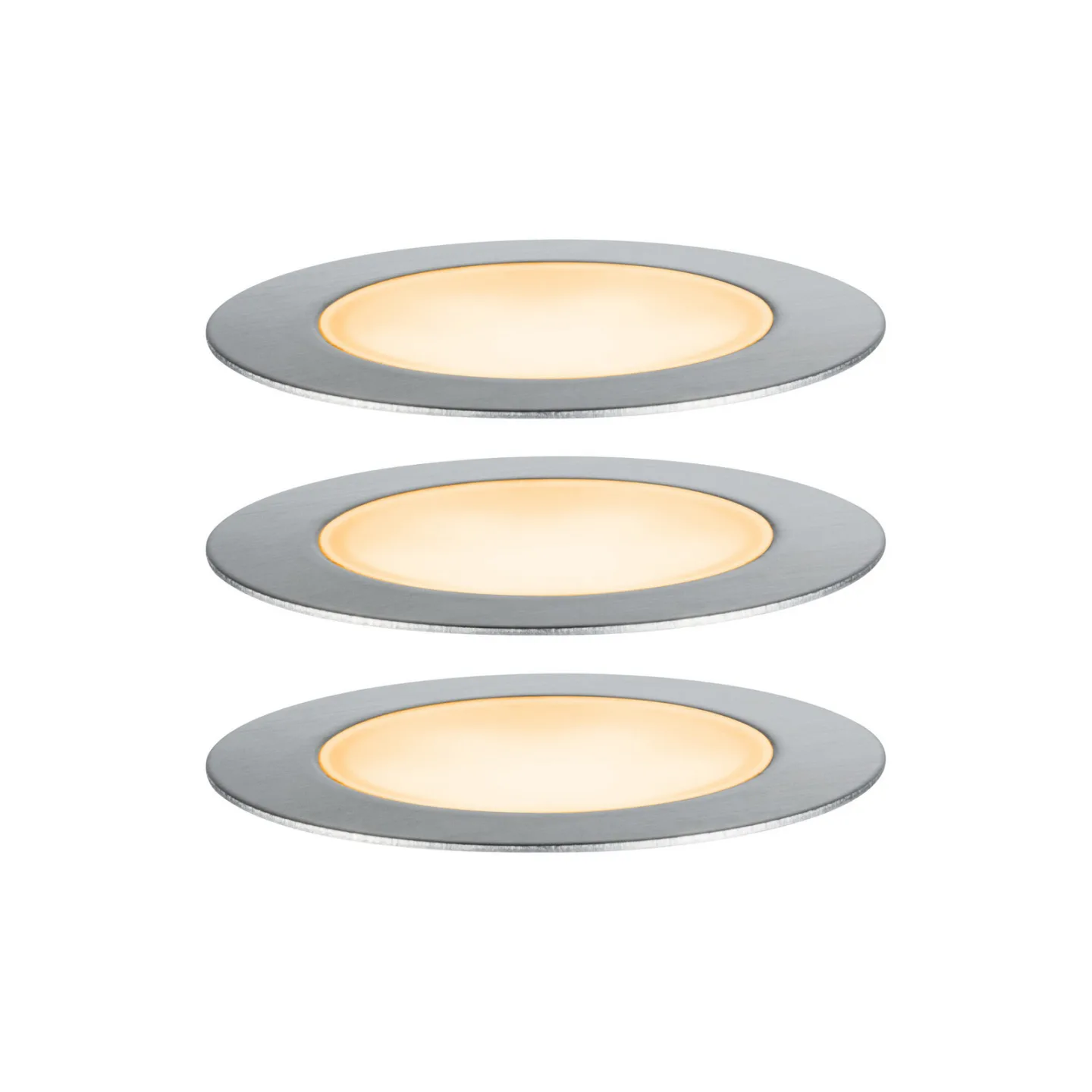 Plug & Shine 3 LED Nedgrävnings Spot Floor Insect-friendly IP67 Silver - Paulman LED-Bodeneinbauleuchte Set Paulmann - Modern - Metall - Med flera ljuskällor
