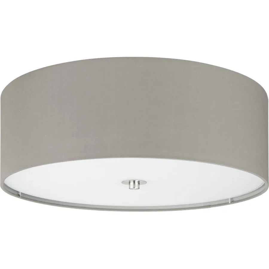 Eglo Deckenlampe Pasteri Grau Stahl 19.5 cm - Farbe: Nickel matt