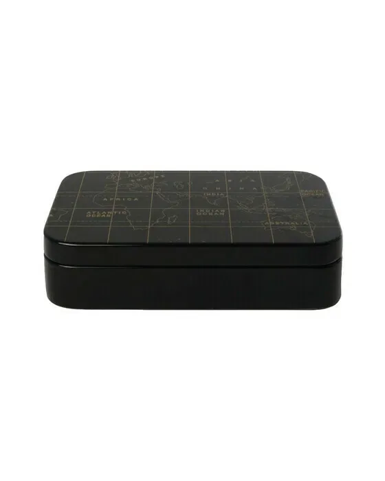 World Map Box Black