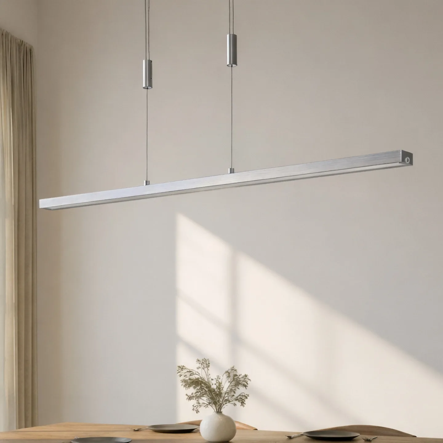 Myron Pendelleuchte Alu - Lucande - Wohnzimmer - Modern - Aluminium - Einflammig
