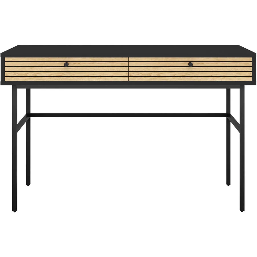 Schreibtisch Diogo schwarz/Eiche MDF B 120 T 50 cm