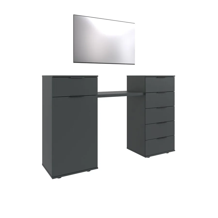 Schminktisch Metaa graphit Holzwerkstoff B 165 H 102 cm