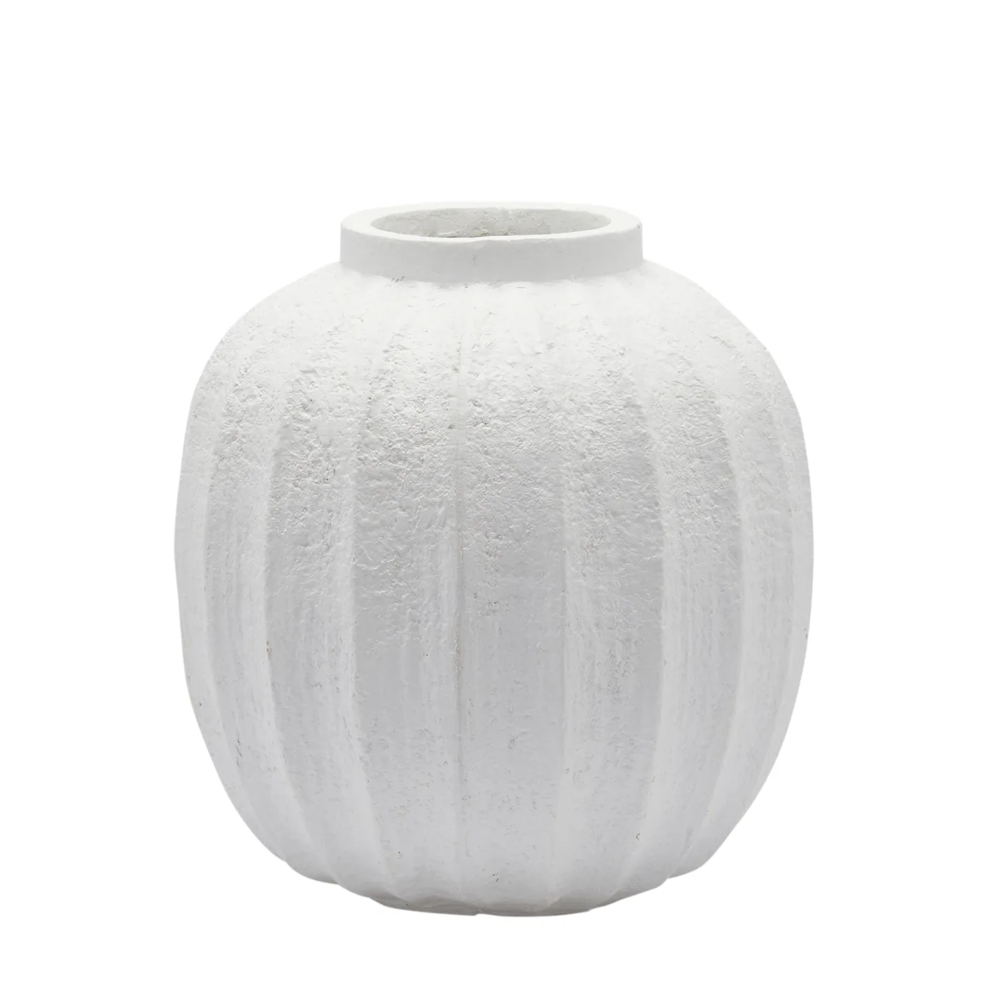 Edg Vase Rillen Keramik H: 39 cm | Schubiger Möbel