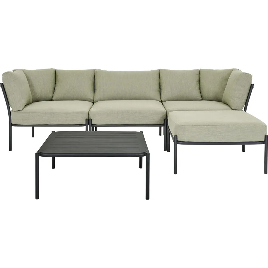 Gartenlounge Viano Grün Stahl T 160 H 66 cm