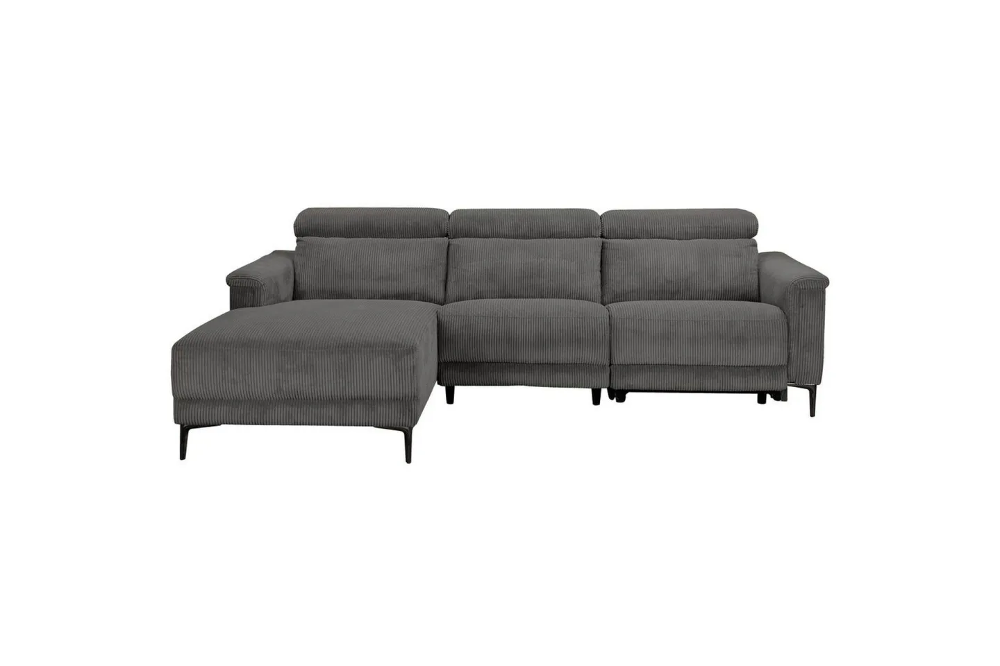 Reclinersoffa med hörn Loft24 Hörnsoffa Loft24 Lund med elektrisk recliner Grey Left-faced -