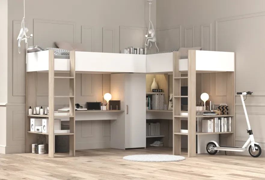 Drømmerom - ALEXANDRA 90x200 Kombinert Loftseng