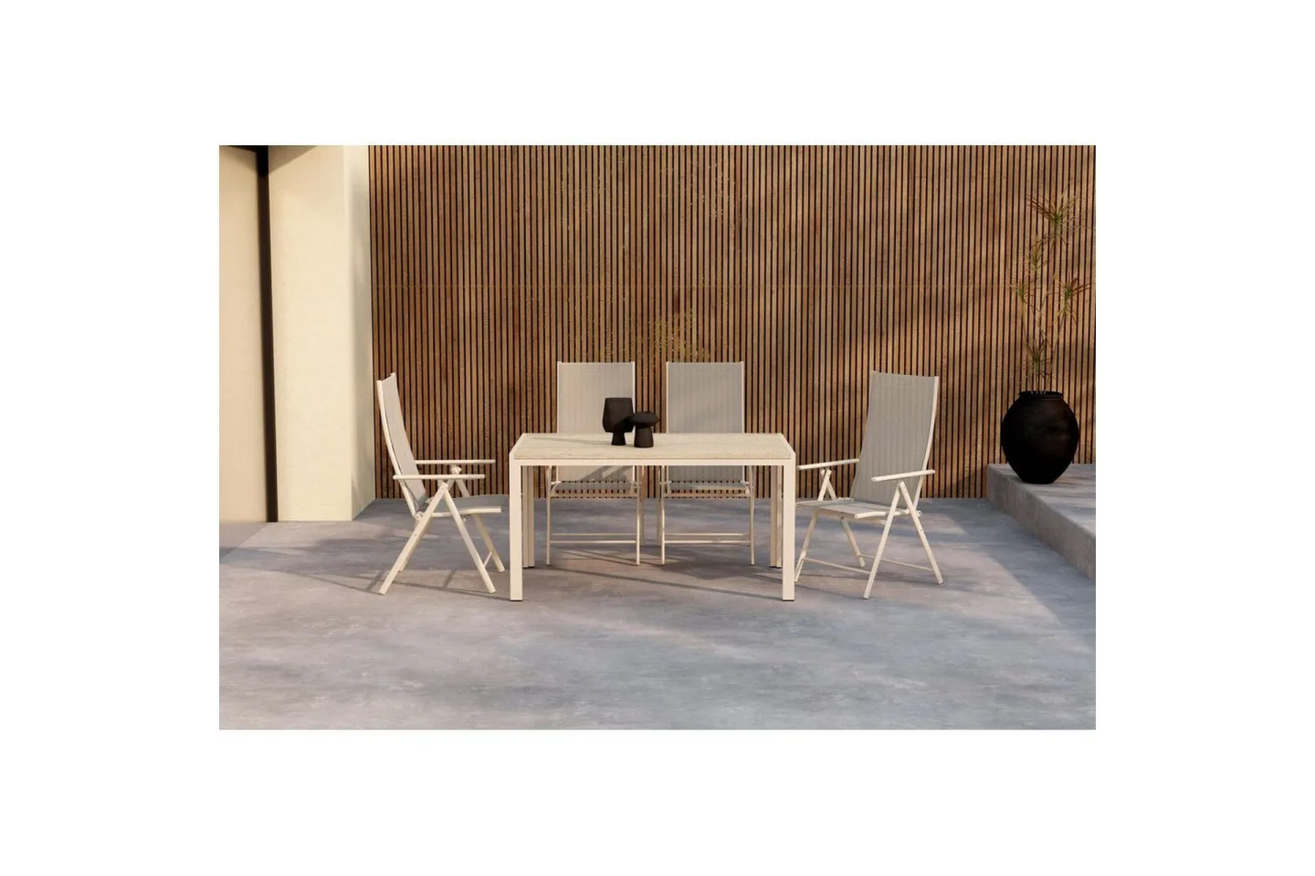 Matgrupp Mirko 140x80x74, Levanzo - Beige