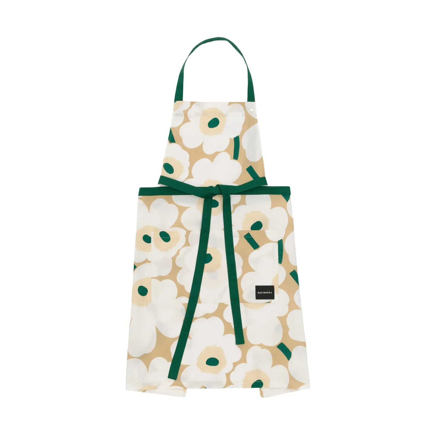Marimekko Pieni Unikko Schürze Sand-weiß-hay-emerald