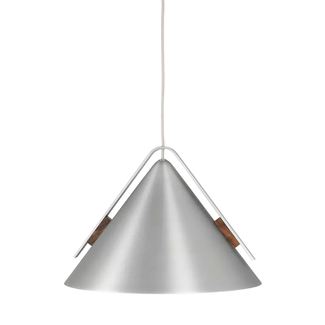 Kristina Dam Studio Cone Pendelleuchte L Aluminium-Walnuss