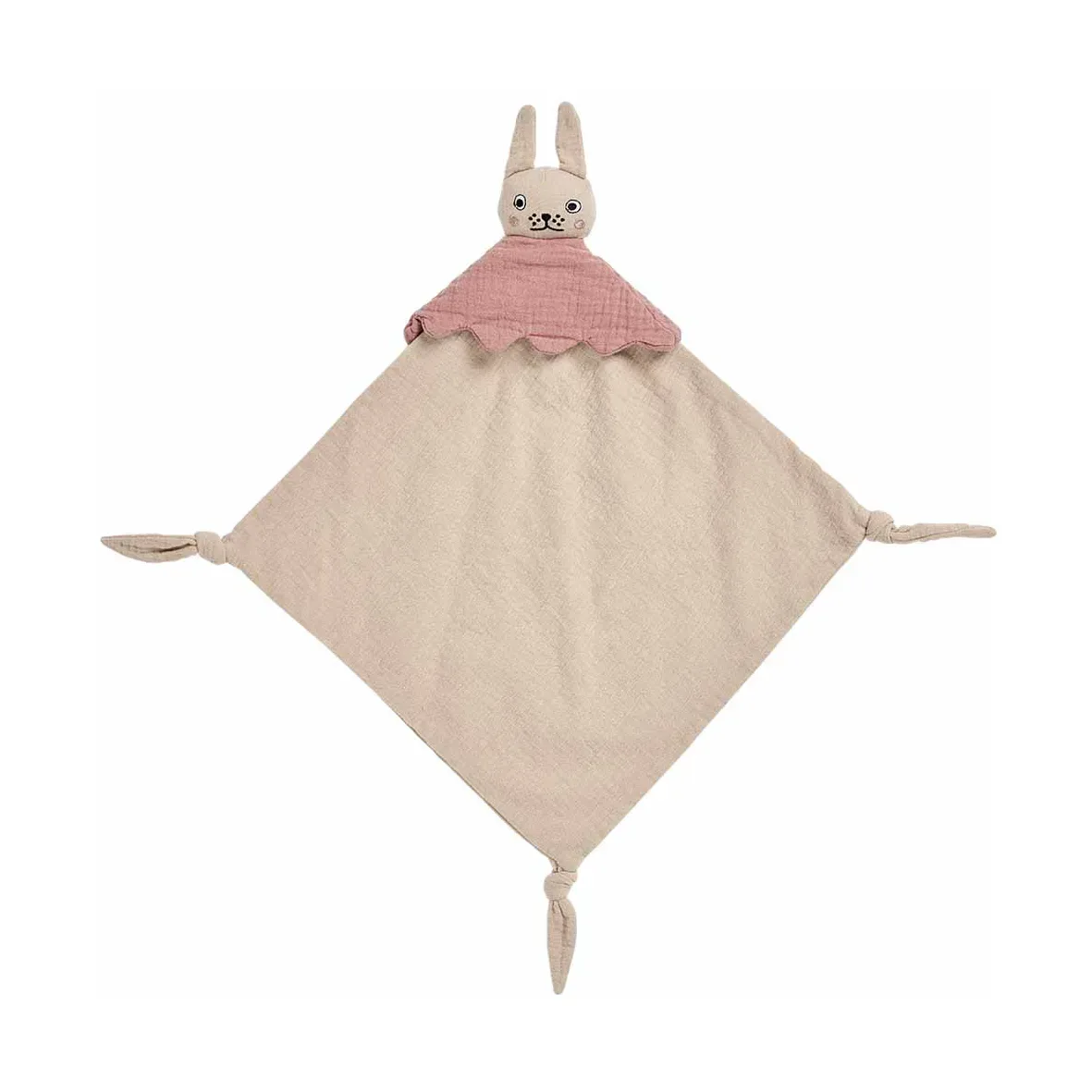 OYOY Ninka Rabbit snuttefilt 40x40 cm Beige