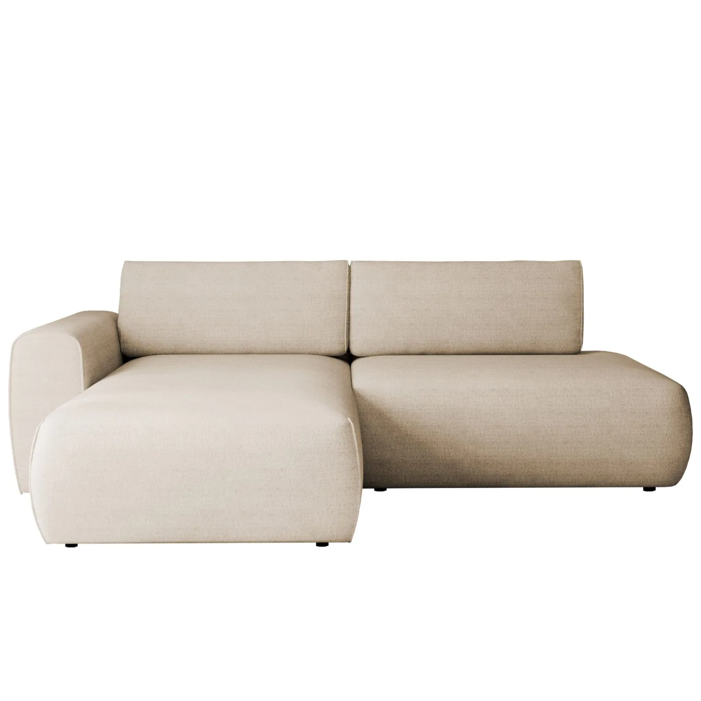 Milias 3-sits Bäddsoffa med Divan Vänster och Förvaring - Beige