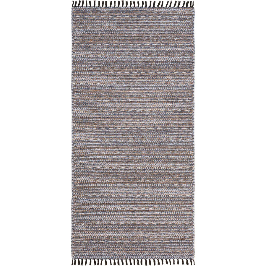 HORREDSMATTAN Teppich Tova blau Gefleckt/Meliert Polyester/Baumwolle 70 x 300 cm