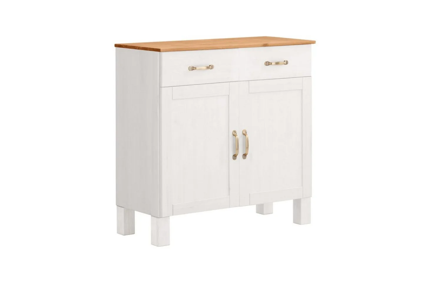 Skänk Alby 85x38x85 cm, Vit/Honung - 85x38x85 cm, Vit/Honung