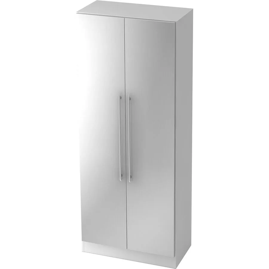 Garderobenschrank Office silber Holzwerkstoff B 80 T 42 cm H 200.4 cm
