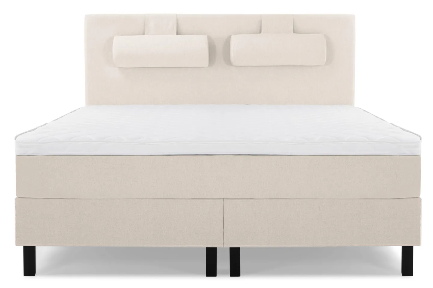 Lucky Komplett Sängpaket 180x200 Skum Slät Sänggavel - Nackkudde Stor Beige