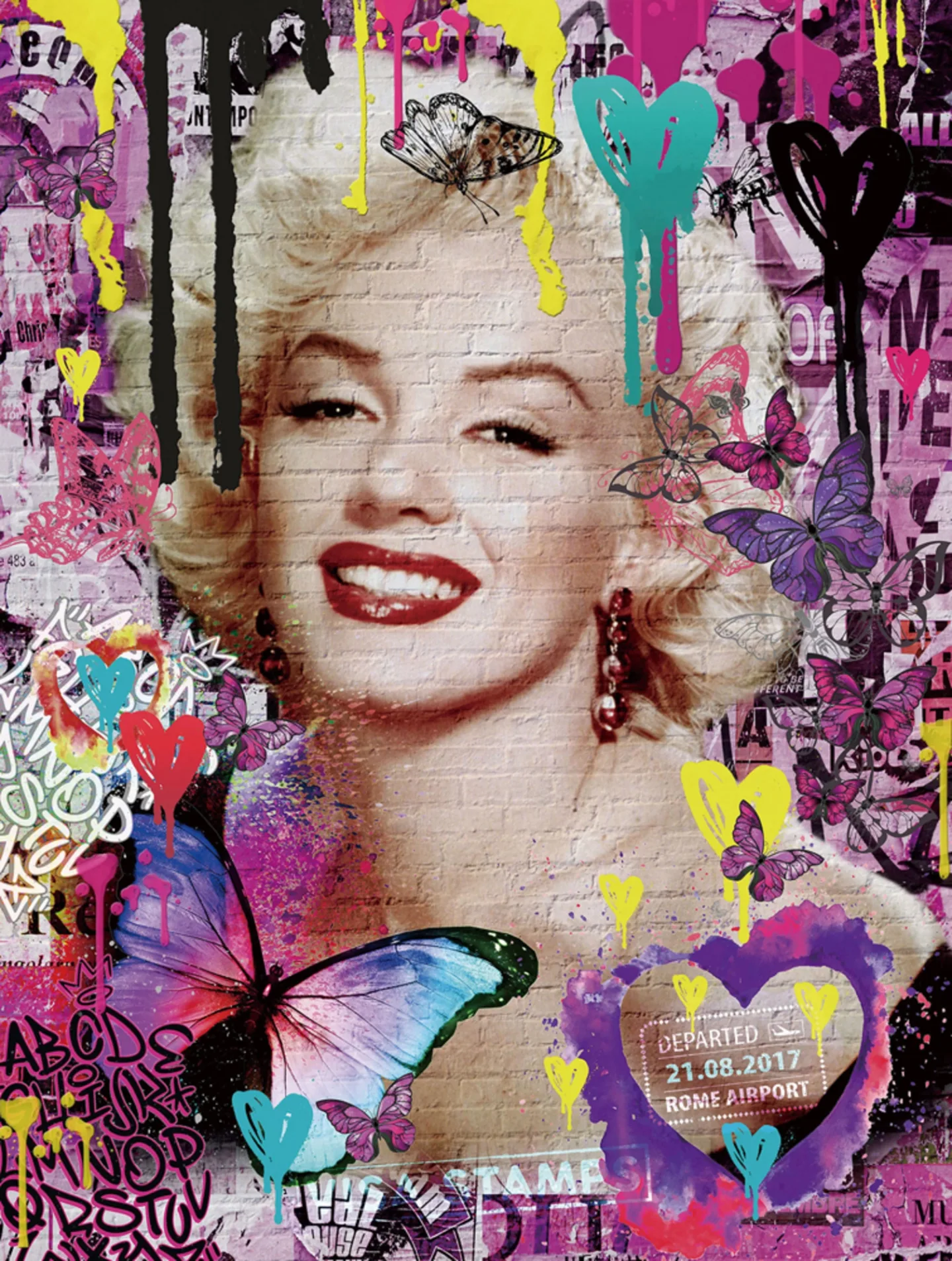 image LAND Glasbild Street Art "Hollywood" | Schubiger Möbel