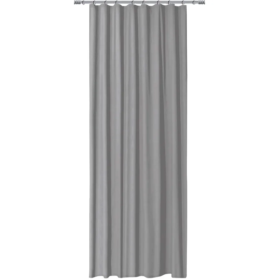 Vorhang Sheila hellgrau Baumwolle B 135 cm Blickdicht