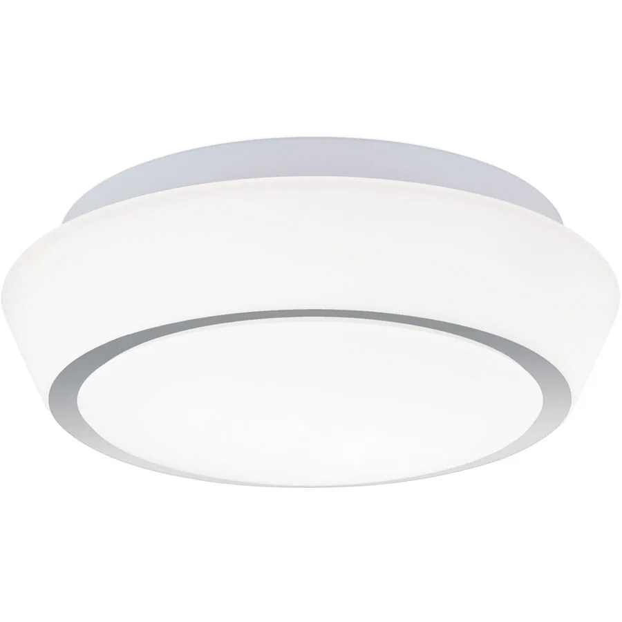Deckenlampe Tena Grau Stahl 30 cm 30 cm - Farbe: chrom