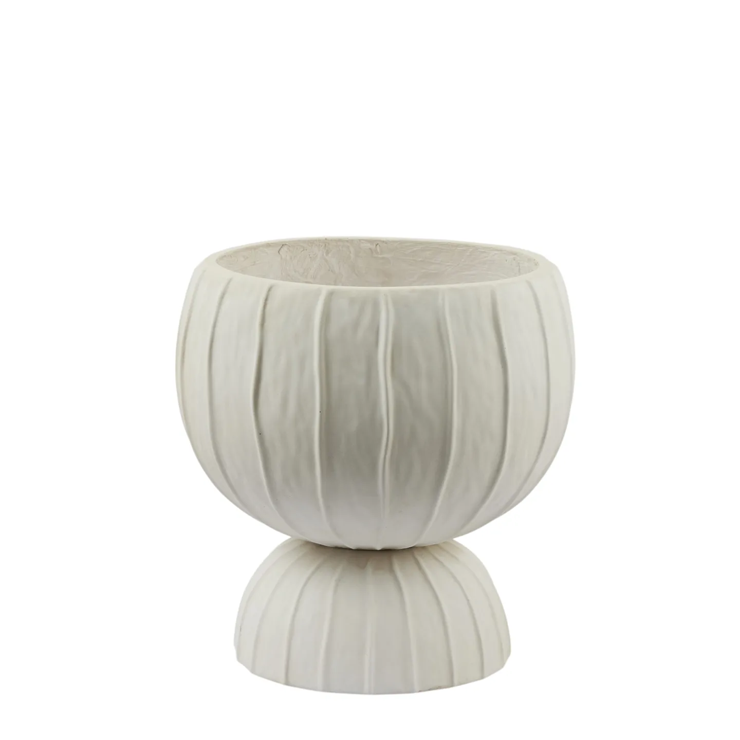 Edg Vase Abgerundet mit Fuss Weiss H: 35 cm | Schubiger Möbel