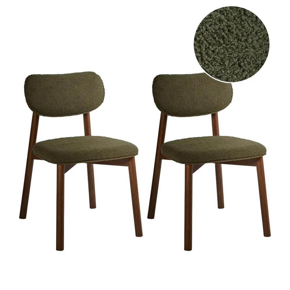 Matstol Mills 2-pack - Brun, Grön