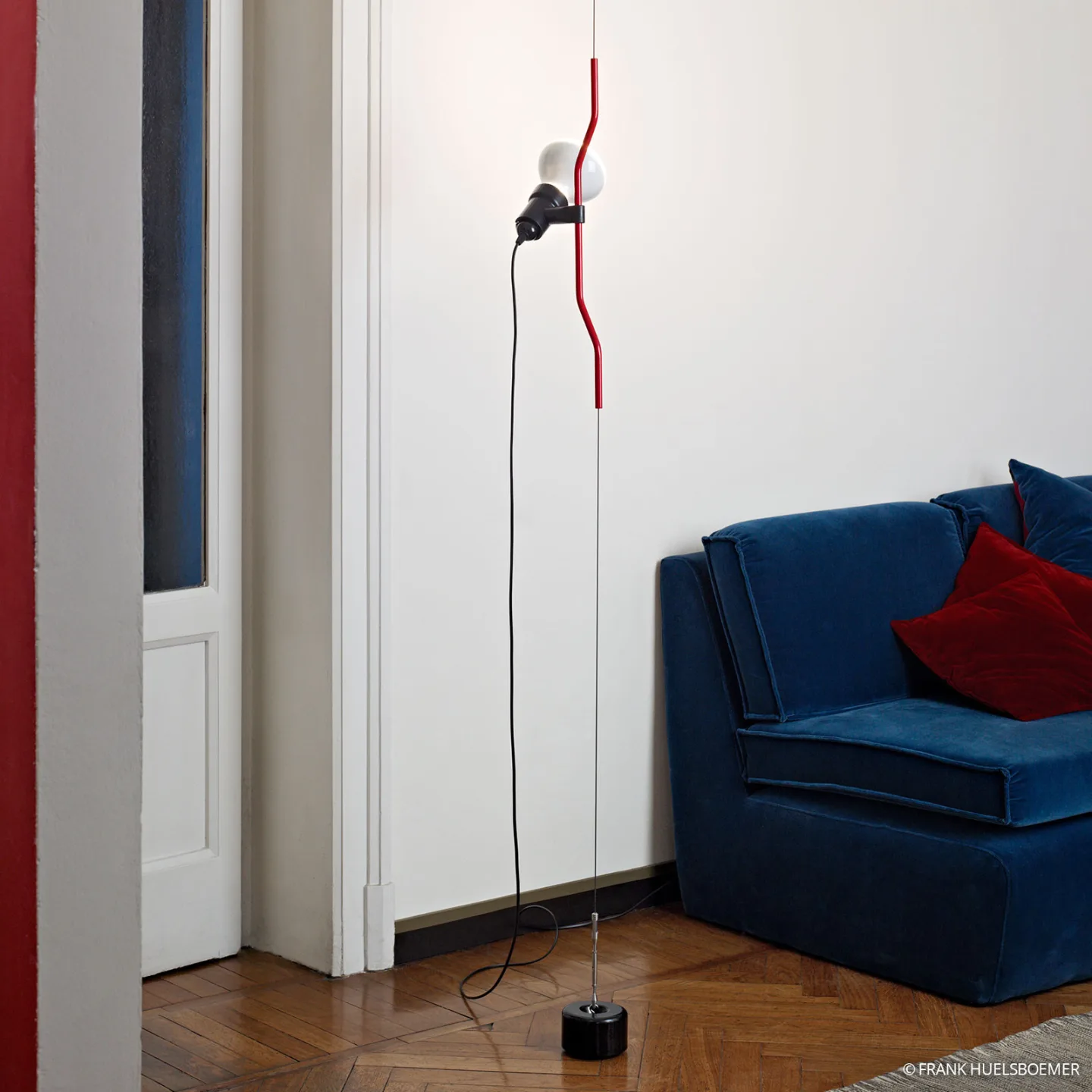 Parentesi Pendel Rød u/Dimmer - Flos - Stue - Design - Metal - Med én lyskilde