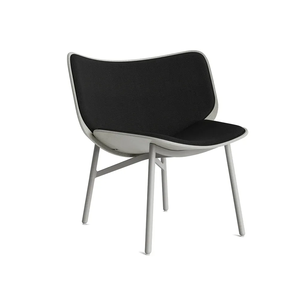 HAY Dapper Loungesessel Steelcut 190 black-dusty grey Eiche-grau Gestell