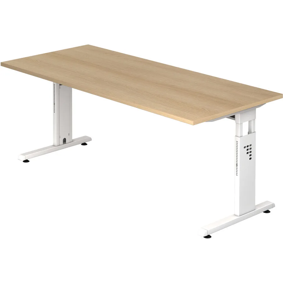 Schreibtisch Office eiche Holzwerkstoff B 180 T 80 cm