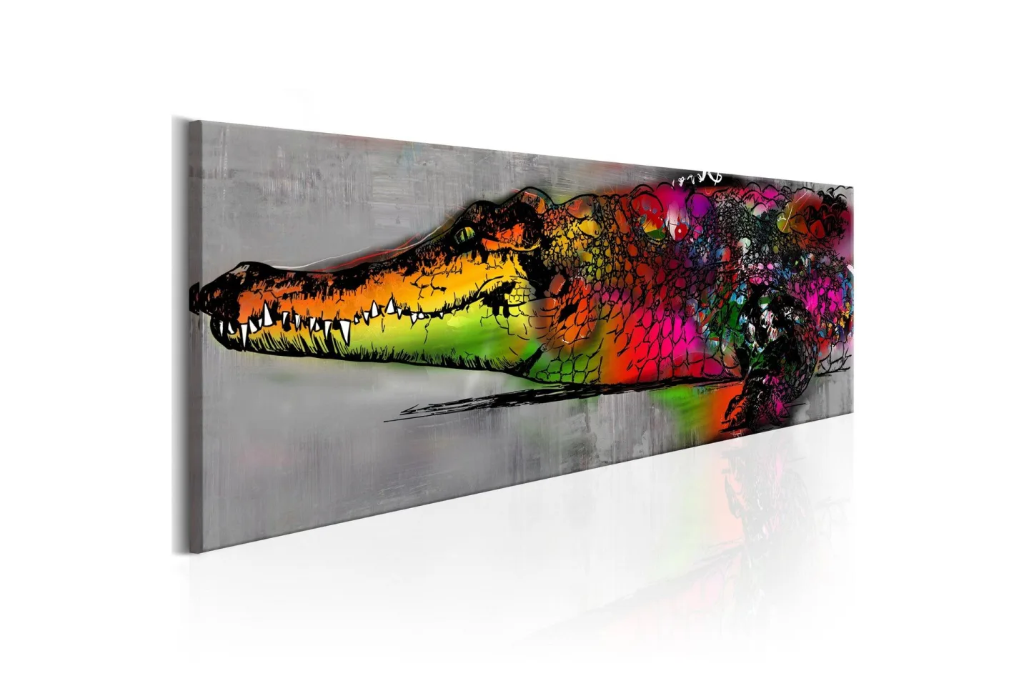 Tavla Colourful Alligator 135x45 cm -