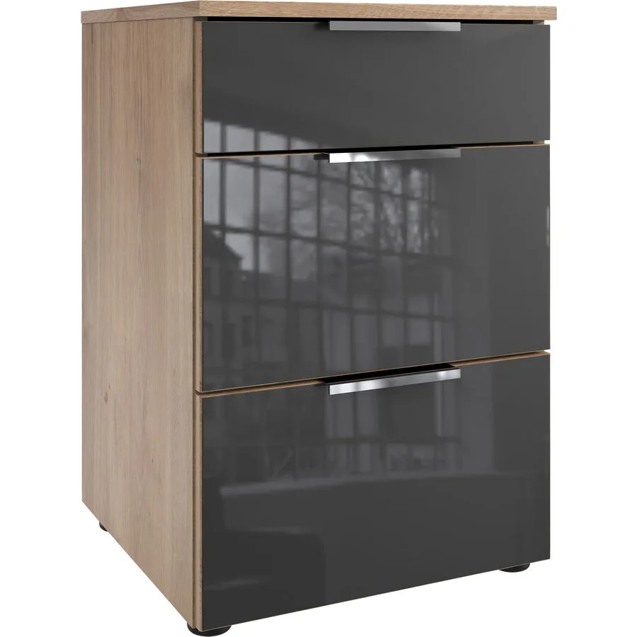 Kommode Sanko Plankeneiche/graphit Holzwerkstoff B 41 H 61 cm
