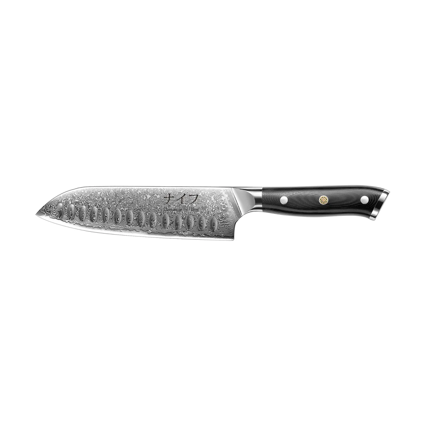 Hâws Damascus By Hâws Santokumesser 32 cm Schwarz-rostfreier Stahl