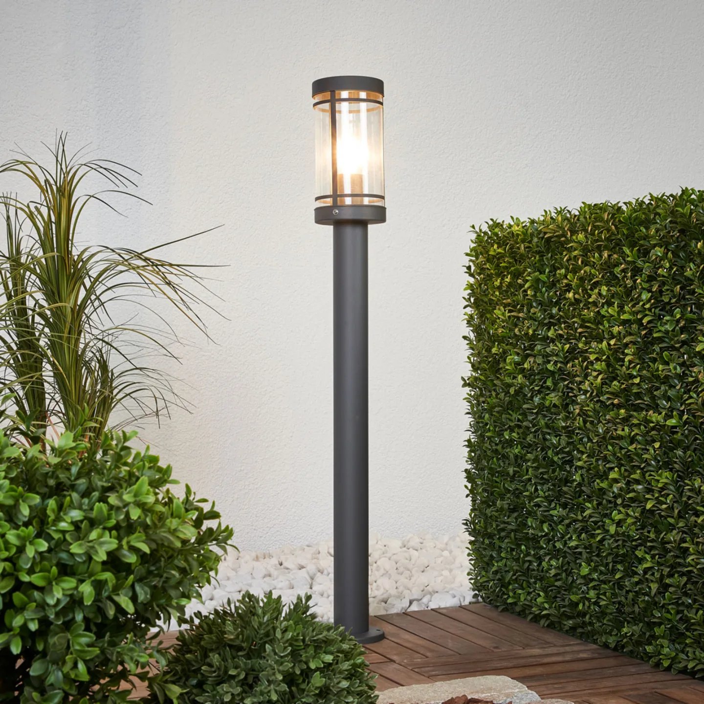 Djori Trädgårdslampa Dark Grey - Lindby - Terrass - Modern - Rostfritt stål - Med en ljuskälla