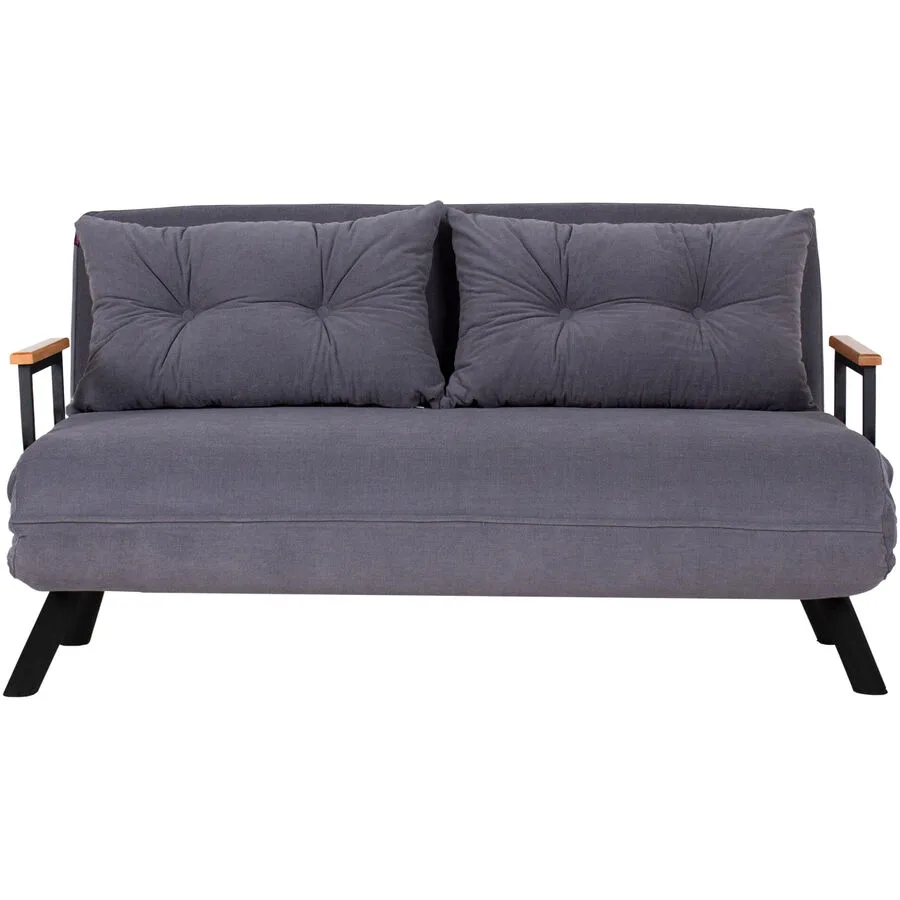 Bettsofa Foldbar Grau Polyester 133 cm 50 cm