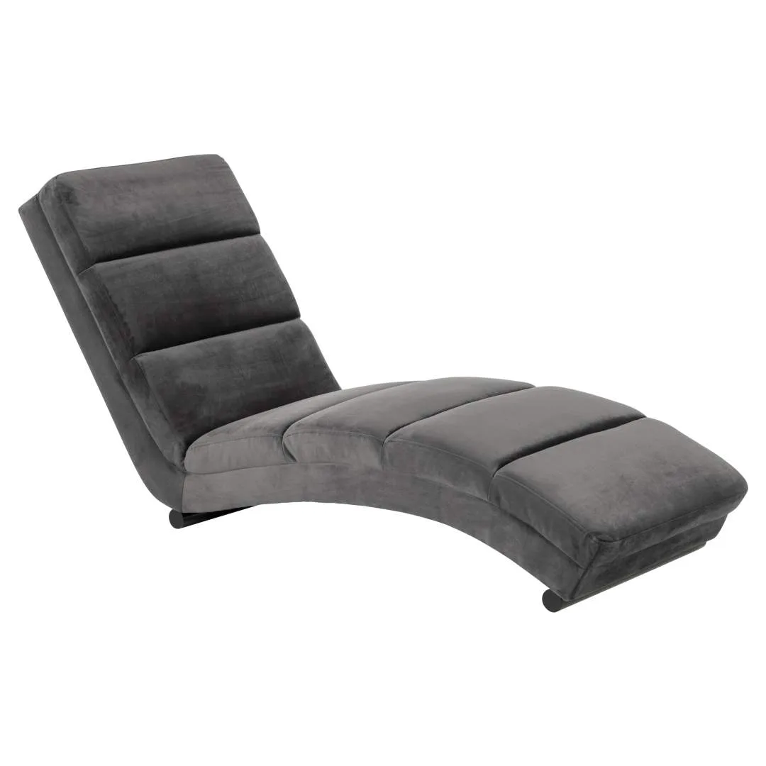 Slinky Chaiselong Velour grau.