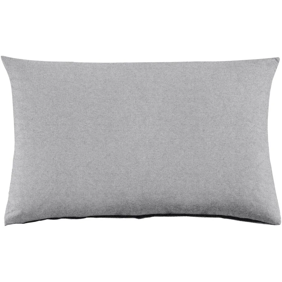 Kissenbezug Emma 65x100cm lightgrey - Farbe: hellgrau - Material: 100% Baumwoll-Flanell, Heather Melange Optik