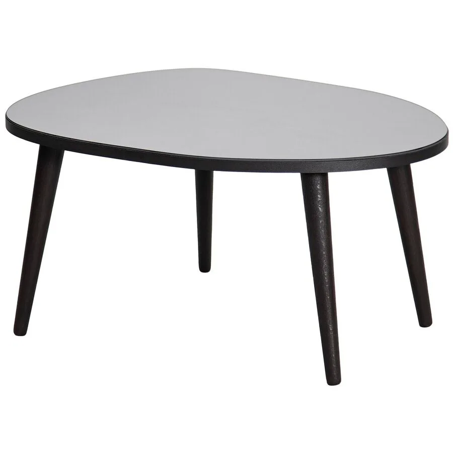 Salontisch Yasam schwarz, grau Glas B 75 T 55 cm