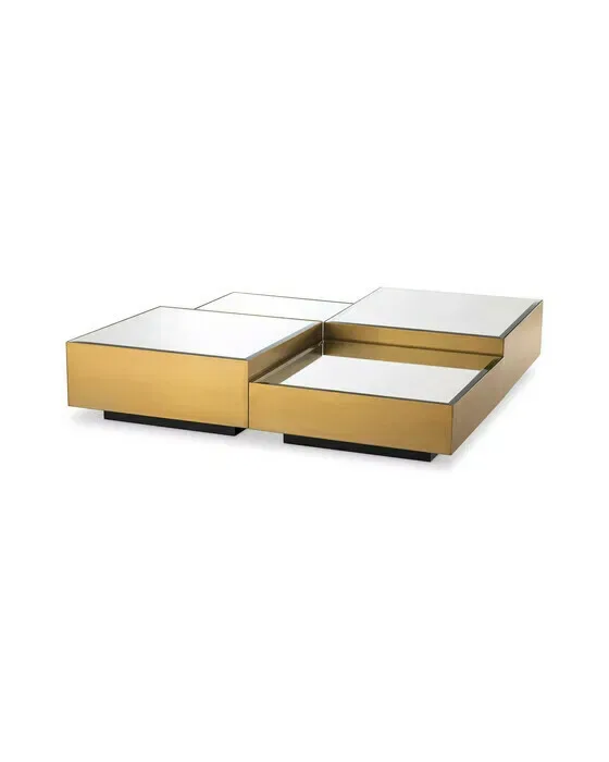 Esposito Coffee Table Brass Set of 4